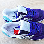 Жіночі кросівки  New Balance 574 весна осінь повсякденні замша фіолетові. Живе фото. топ, фото 6