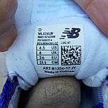 Жіночі кросівки  New Balance 574 весна осінь повсякденні замша фіолетові. Живе фото. топ, фото 7
