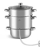 Соковарка пароварка 8 л із неіржавкої сталі Edenberg ЄВ-8912 Соковарка з неіржавкої каструля для соку, фото 3