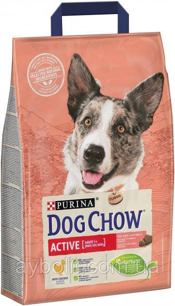 Сухой корм для взрослых активных собак Purina Dog Chow Active Adult со вкусом курицы 2.5 кг