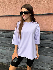Футболка однотонна з подовженим рукавом жіноча в декількох кольорах (р. 42-50) 6517474