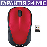 Беспроводная мышка Logitech M235 черная/красная, маленький размер, мышь для ПК и ноутбука