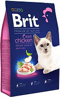 Сухий корм для дорослих кішок Brit Premium by Nature Cat Adult Chicken з куркою 8 кг