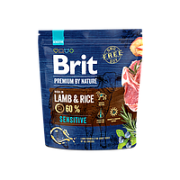 Сухой корм для взрослых собак с чувствительным пищеварением Brit Premium Dog Sensitive Lamb с ягненком 1 кг