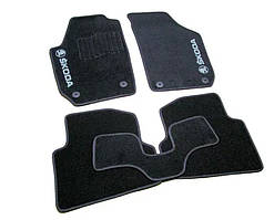 Текстильні килимки в салон SKODA Fabia 2 з 2007-2015 рр. (Чорні)