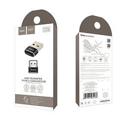 Перехідник Hoco UA6 USB Male to Type-C Female Adapter Converter Black Гарантія!