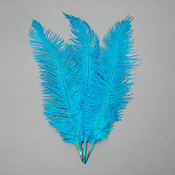 Страусине перо 55 см блакитний Solar Moon
