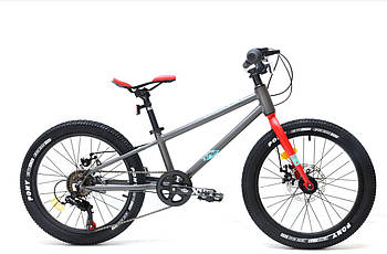 Дитячий велосипед Crosser Super Light 20" рама 9,65" сіро-червоний