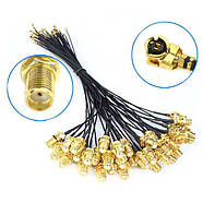 Кабель перехідник SMA Female - IPEX4 MHF4 15см 150мм адаптер подовжувач антени для 4G 3G Wi-Fi модему роутера, фото 4