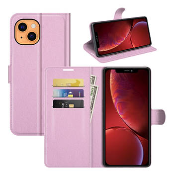Чохол-книжка Litchie Wallet для Apple iPhone 13 Mini Light Pink