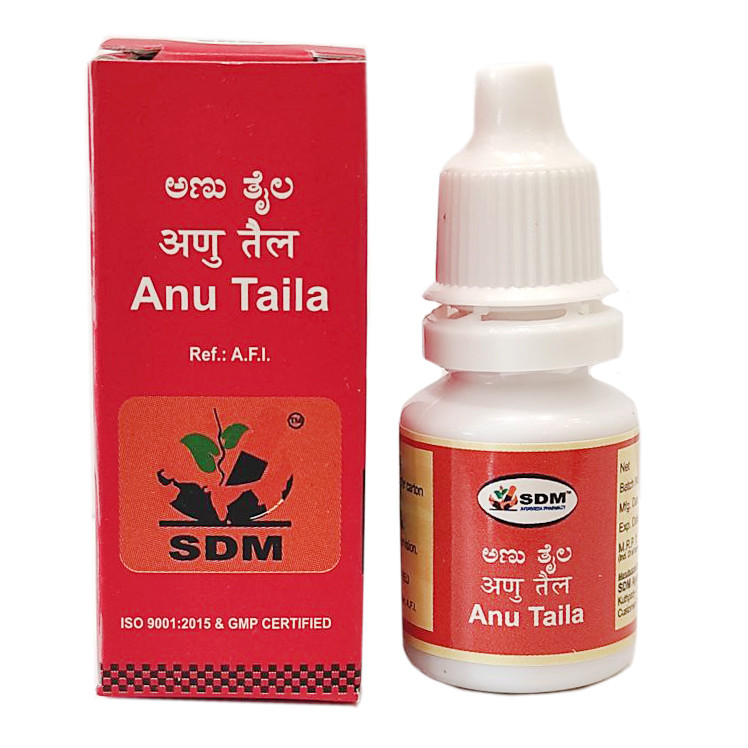 Ану Таїв (Anu Taila, SDM Ayurveda Pharmacy), 10 мл - профілактика синуситу, риніту, головний біль, алергії, фото 1