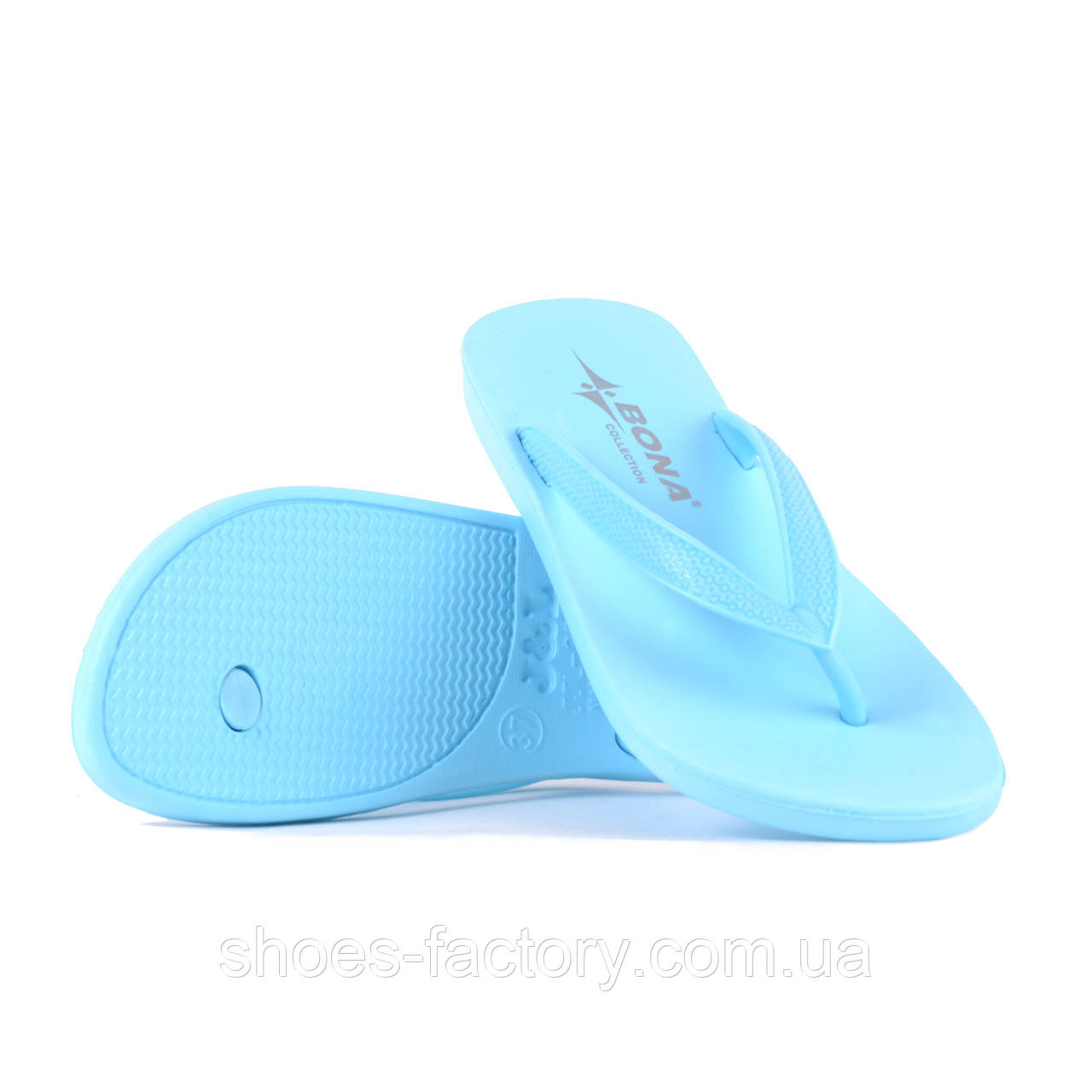 Жіночі в'єтнамки Bona блакитні B8016B