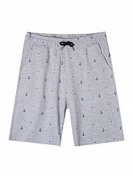 Чоловічі спортивні трикотажні сірі шорти з якорями в останньому розмірі М