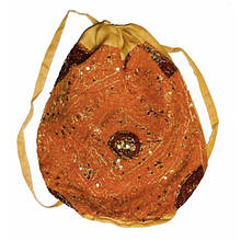 Сумка рюкзак бавовна вишивка бісер світло-коричнева