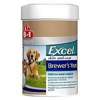 Пивные дрожжи для кожи и шерсти собак и кошек 8in1 Excel Brewers Yeast, 1430 таб Акция