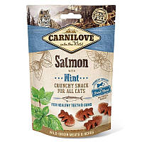 Ласощі для здорових зубів і ясен кішок Carnilove Salmon with Mint For Healthy Teeth&Gums 50 г Акція