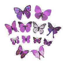 Метелики для декору фіолетові.