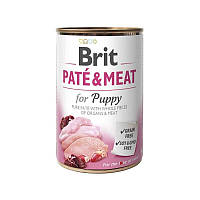 Вологий корм для собак Brit Pate & Meat Puppy Chicken 400 г Акція