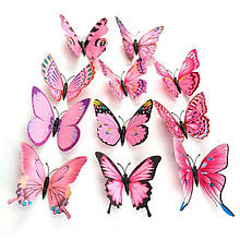 Нежо-розові метелики 3D для декорацій