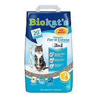 Бентонітовий наповнювач туалету для кішок Biokat's Classic Cotton Blossom 3 in 1 10 л Акція