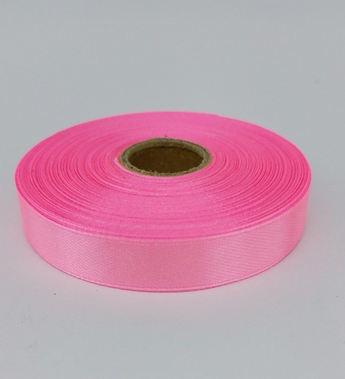 Стрічка атласна LiaM Рожева 1,2 см ширина 25 ярдів, фото 1