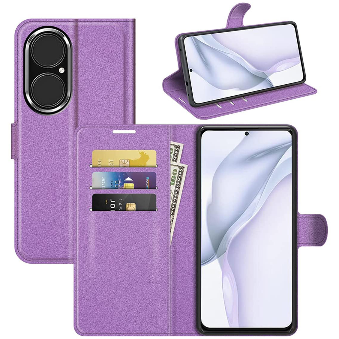 Чохол-книжка Litchie Wallet для Huawei P50 Violet, фото 1