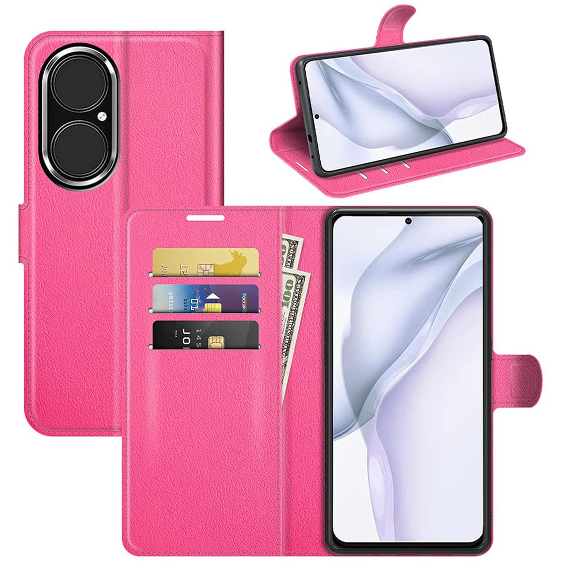 Чохол-книжка Litchie Wallet для Huawei P50 Rose, фото 1