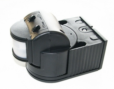 Датчик руху ДД 012 чорний, макс. навантаження 1100Вт, кут огляду 180град., дальність 12м, IP44, фото 1