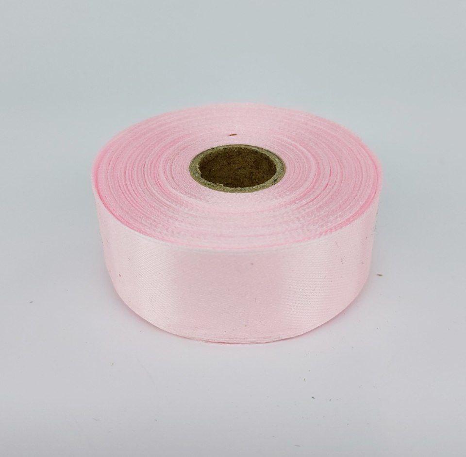 Стрічка атласна LiaM Ніжно-рожева 2,5 см ширина 25 ярдів