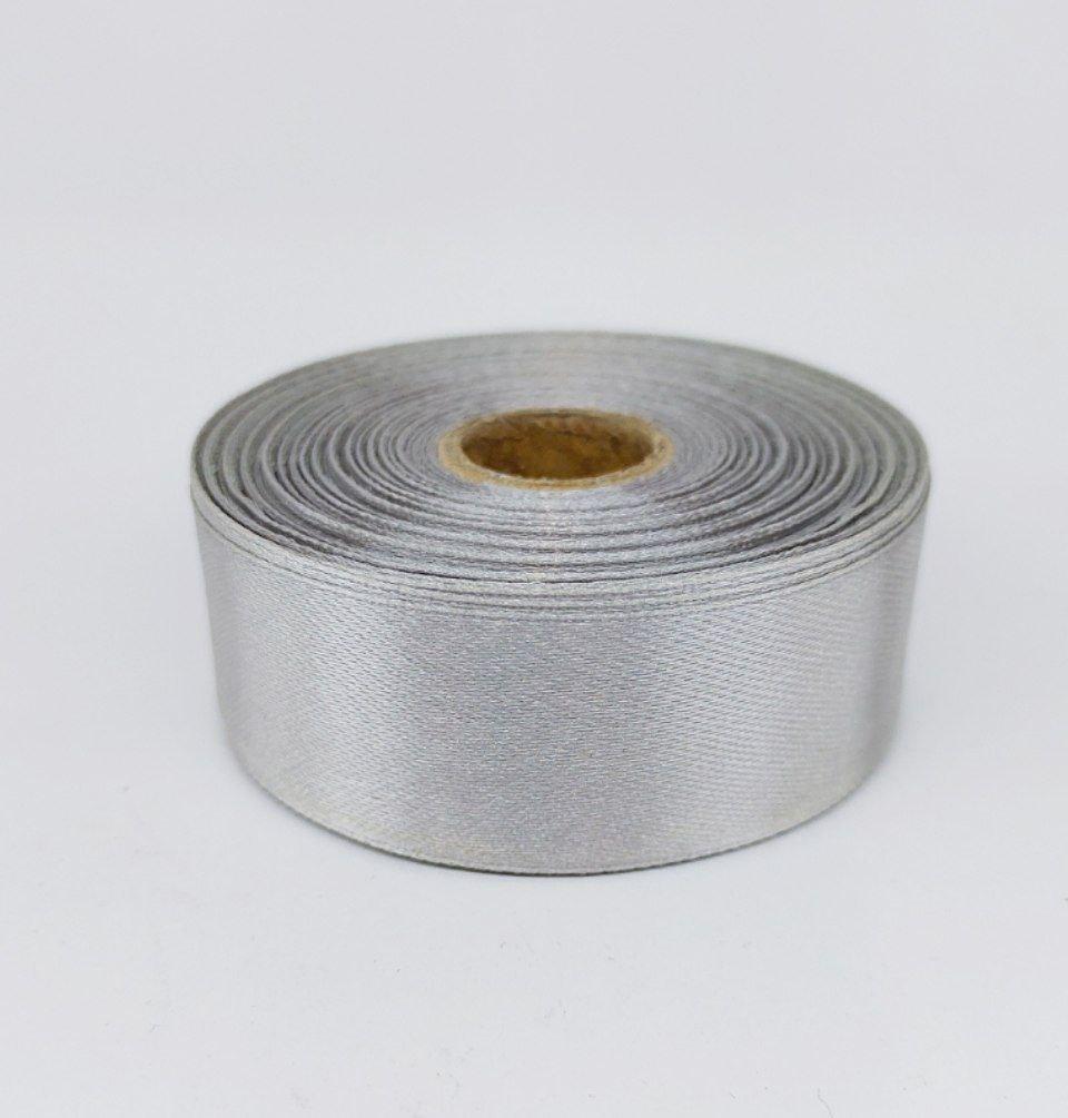 Стрічка атласна LiaM Сіра 2,5 см ширина 25 ярдів, фото 1