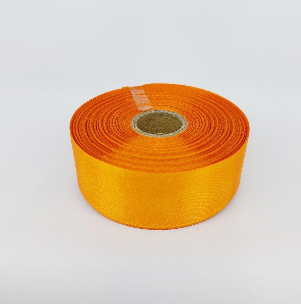 Стрічка атласна LiaM Помаранчева 2,5 см ширина 25 ярдів, фото 1