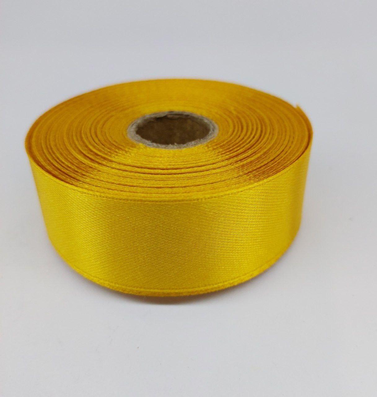 Стрічка атласна LiaM Золотиста 2,5 см ширина 25 ярдів