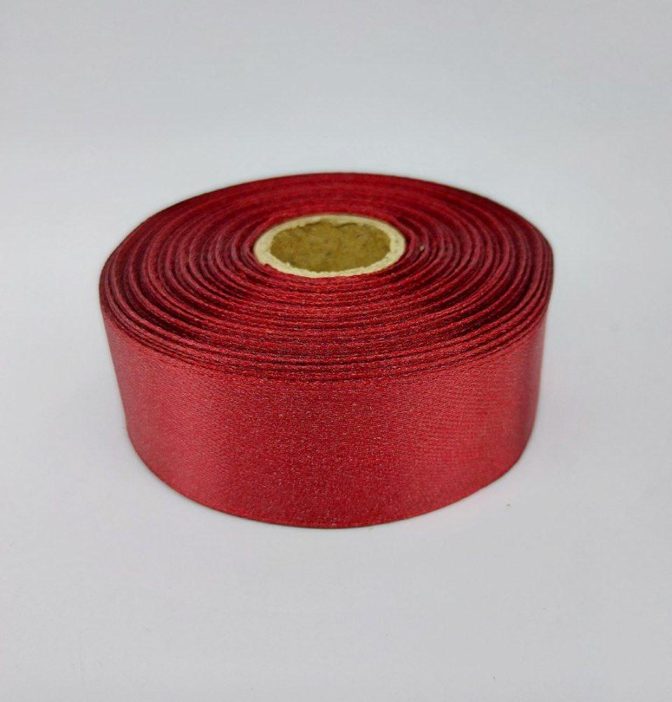 Стрічка атласна LiaM Бордова 2,5 см ширина 25 ярдів