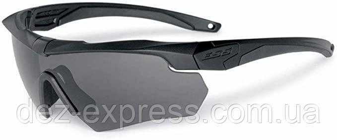 ESS Crossbow One Black W/Smoke Gray. ESS Балістичні, Тактичні захисні окуляри, Model: 740-0614.