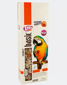 LoLo Pets Smakers BIG PARROTS Ласощі для великих папуг із фруктами, 450 г