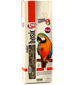 LoLo Pets Smakers BIG PARROTS Ласощі для великих папуг із горіхами та кокосом, 450 г