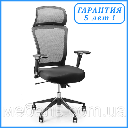 Комп'ютерне крісло Barsky BS-03 Style Black, сіткове крісло, чорний, фото 1