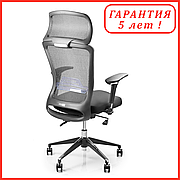 Крісло для роботи вдома Barsky BS-03 Style Black, сіткове крісло, чорний