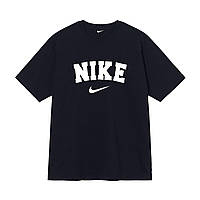 Черная футболка Nike Vintage Old School Logo бирка футболки Найк унисекс