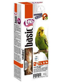 LoLo Pets Smakers BUDGIE Ласощі для хвилястих папуг із горіхами, 90 г