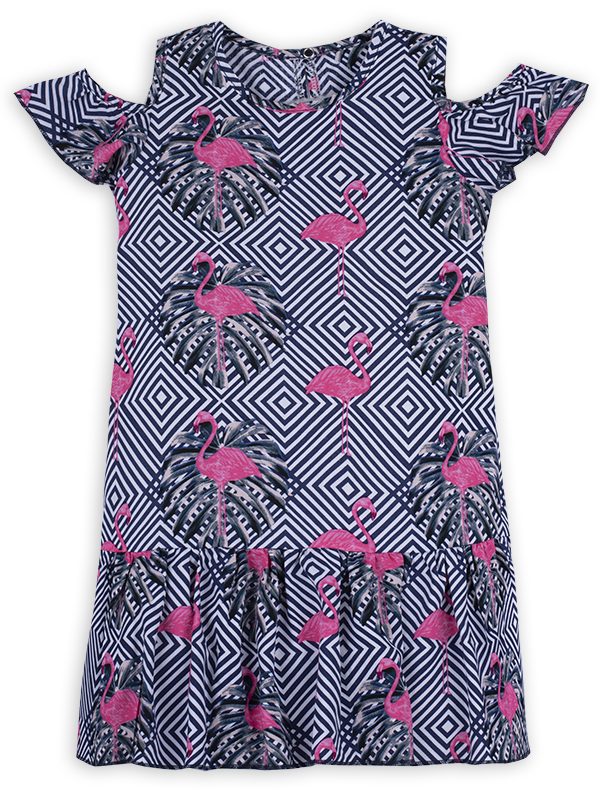Дитяча бавовняна сукня GABBI PL-20-16-3 Морської гламур рожеве на зростання 104 (12532)