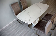 Стіл обідній California T7242 White Matt Ceramic ZH01 1400x800x760, фото 4