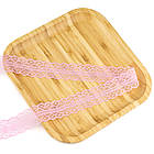 Мереживо ніжне для шиття Світло-Рожеве ширина 27мм відріз 1м (MER047), фото 2