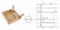 FEFCO 0424 Коробка складная, лоток с усиленными боковыми и торцевыми стенками