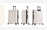 Набір валіз Франція (L M S-3шт) поліпропілен білий/Snowball 94103, фото 2