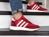 Мужские кроссовки Adidas Iniki Адидас Иники Красные с белым Размер 44 (27,8см)