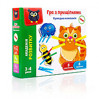 Развивающая игра с прищепками Vladi Toys "Забавная компания" (укр) VT5303-14