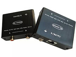 AirBase 2RCA-CAT Подовжувач стерео аудіо сигналу 2RCA по кручений парі через RJ45