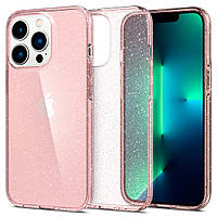 Чохол з блискітками Spigen Liquid Crystal Glitter для iPhone 13 Pro Max (Rose Quartz)