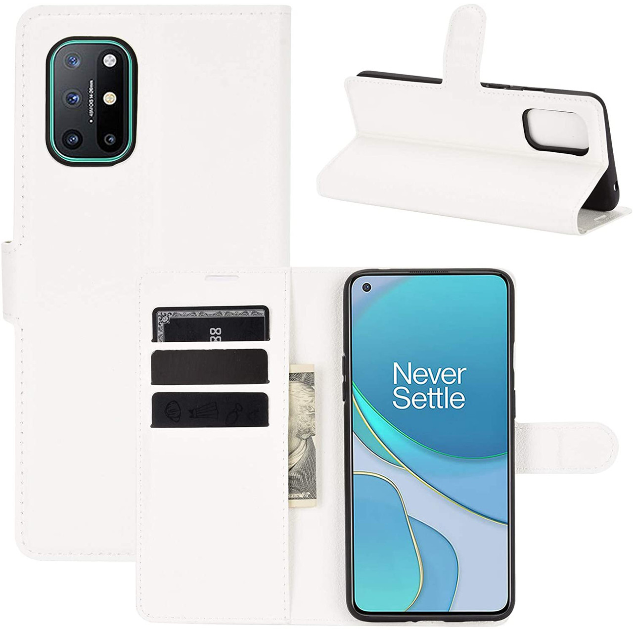 Чохол-книжка Litchie Wallet для OnePlus 8T White, фото 1